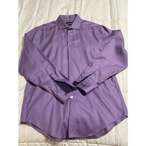 CALVIN KLEIN Slim Fit No Iron Lavender Dress Shirt Men’s 15 32/33